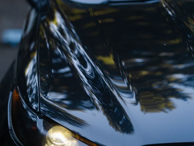 Vehicle exterior receiving a professional detail